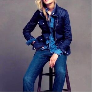 J. Crew Classic Relaxed Boyfriend Waxed field jacket outdoor hiking